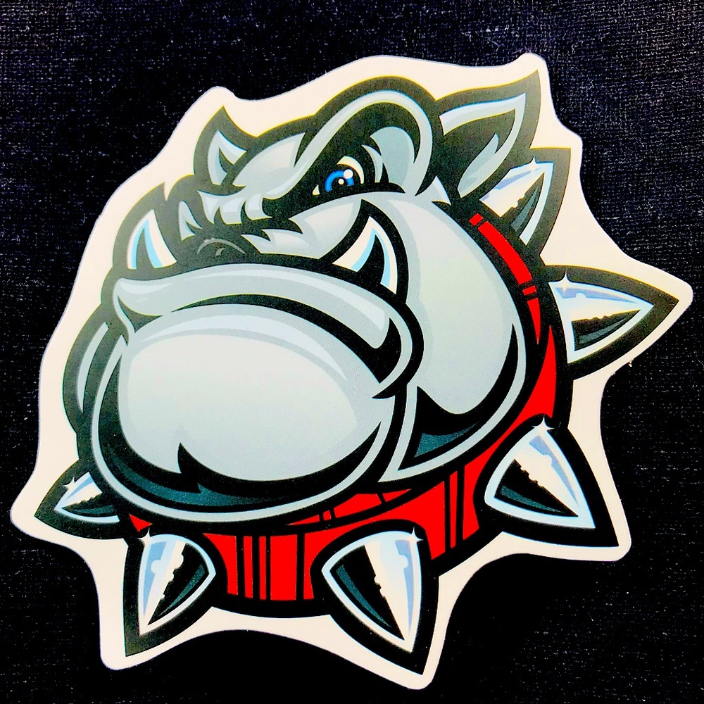 BullDog  Single Decor Accent Waterproof Sticker Tough Mean Devil Dog